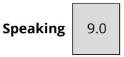 Official IELTS score showing Band 9 for Speaking